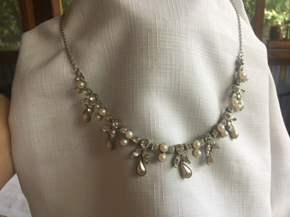 Rhinestone Necklace, Glamour Necklace, Dress Up N… - image 8