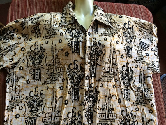 Batik Shirt, Batik Top, Cotton Batik Shirt,Batik B