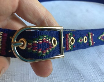 Guatemala Belt, Blue Belt, Fabric Belt, Woven Blue Belt, Thin Woven Belt, Thin Blue Belt, Blue Woven Belt, Ethnic Belt, Woven Fabric Belt