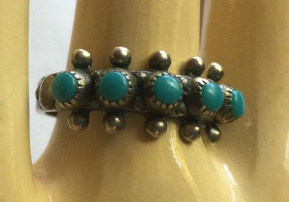 Turquoise Ring, Hippie Ring, Turquoise Stone Ring… - image 1