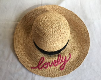 Kate Spade RARE one of a kind vintage Daisy and bumblebee Sunhat Raffia Daisy Sunhat | Kate Spade New York main image 4