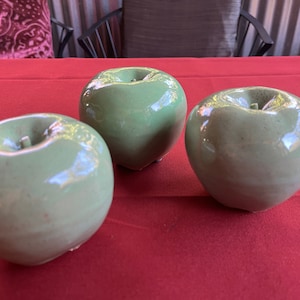 Decorative Fruit, Decorative Apple, Decorative Fruit Art, Fruit Art, Pottery fruit, Art Accent, Decorative Fruit, Apple Accent, Green Apple