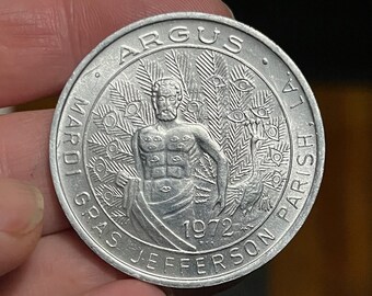 Gettone del Mardi Gras, Collana robusta, Perla del Mardi Gras, Collana del Mardi Gras, Collana rosa, Perla gigante, Regalo della Louisiana, Mardi Gras, New Orleans
