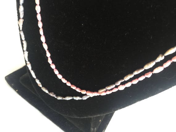 Pink Necklace, Pastel Necklace, Pink Pearl Neckla… - image 7