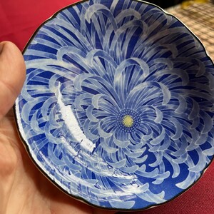 Accent Bowl, Trinket Bowl, Floral Bowl, Asian Bowl, Art Bowl, Japan Bowl, Paint Bowl, Blue Bowl, Artisan Bowl, Decorative Bowl, Flower Bowl
