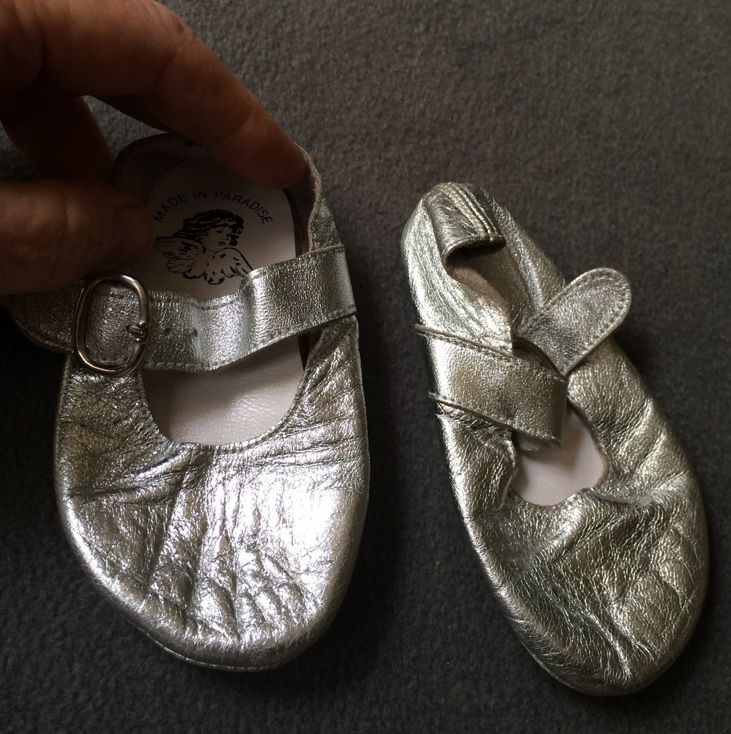 infant silver dress shoes Carter's toddler girl dress shoes 10 Metallic