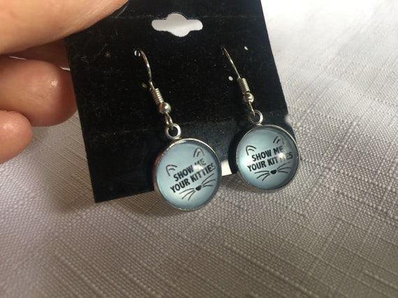 Kitty Earring, Kitty Dangle, Cat Earring, Cat Dan… - image 6