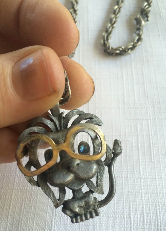 Lion Pendant, Leo Pendant, Lion Necklace, Lion, Pe