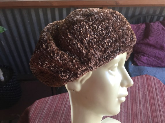 Brown Beret, Floppy Beret, Brown Hat, Oversize Be… - image 7