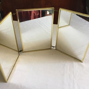 60 Bathroom Mirror, 60 Wall Mirror, Bathroom Mirror, Retro Mirror, Panel Mirror, Three Panel Mirror, Wall Mirror, Hair Mirror, 60s Mirror