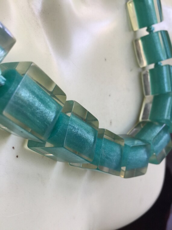 Aqua Necklace, Aqua Bead Necklace, Teal Necklace,… - image 7