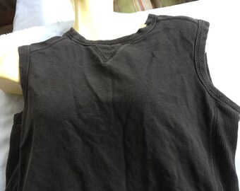 Black Athletic Top, Black Exercise Top, Black Sports Tank, Black Sports Top, Sleeveless Tank, Black Tank, Black Sleeveless Top, Cotton Tank