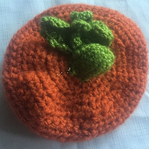 Baby Hat, Pumpkin Baby, Thanksgiving Baby, Knit Baby Hat, Doll Hat, Pumpkin Doll, Knit Pumpkin Hat, Pumpkin Cap, Pumpkin Hat, Baby Beret