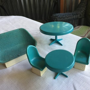 Dollhouse Chair, Miniature Chair, Retro Doll Chair, 60s Doll Furniture, Dollhouse Sofa, Miniature Sofa, Doll Furniture Set, 60s Dollhouse