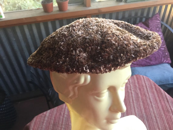 Brown Beret, Floppy Beret,Brown Hat,Oversize Bere… - image 2