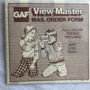 Viewmaster Booklet, Viewmaster Brochure, Viewmaster Gift, Viewmaster, 3-D Toy, View-master, Viewmaster Reel, Viewmaster Ephemera, Viewmaster