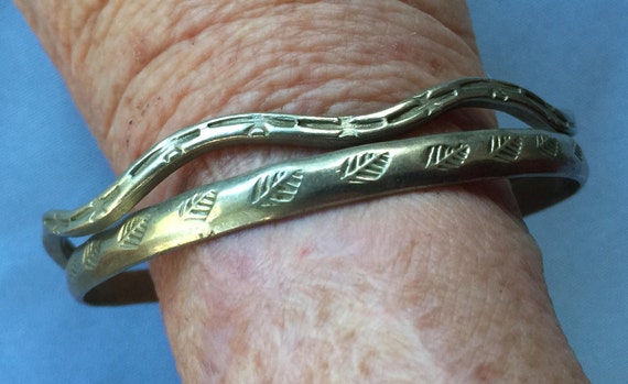 Silver Bracelet, Silver Bangle, Mexico Bangle, Mexico Bracelet, Tooled Bracelet, Silver Mexico Bangle, Mexico Sterling, Tool Silver Bracelet