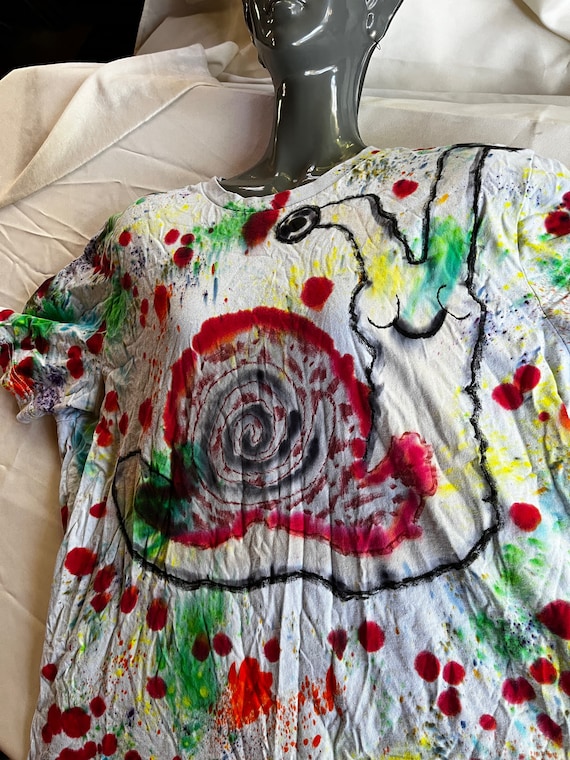 Art T-Shirt, XL T-Shirt, DIY T-Shirt, Tie Dye T-Shirt, Rock Roll Shirt, Tie Die Shirt, Art Shirt, DIY Shirt, Trendy Shirt, Handmade Shirt