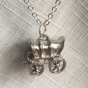 Cowboy Pendant, Old West Charm, Pioneer Charm, Western Charm, Cover Wagon, Old West Pendant, Cowboy Charm, Wagon Pendant, Western Jewelry