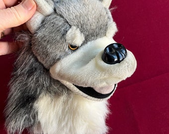 Animal Puppet, Wolf Puppet, Hand Puppet, Aurora Puppet, Plush Puppet, Wolf Toy, Stuffed Puppet, Wildlife Puppet, Stuffed Animal, Animal Toy