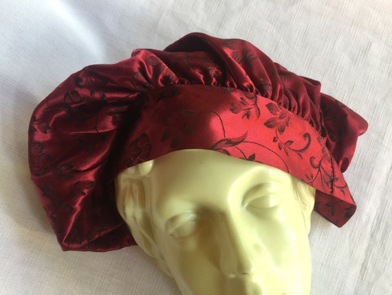 Red Beret, Floppy Red Hat,Silk Dressy Hat,Dressy B