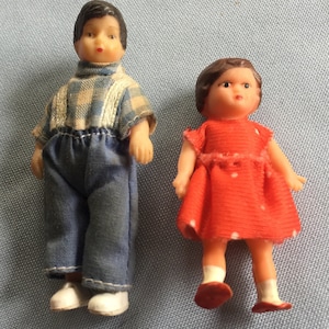 German Rubber Doll, Ari Doll, Dollhouse Doll, Miniature Doll, German Doll, Tiny Doll, Small Doll, 3 Inch Doll, Boy Doll, Pocket Doll