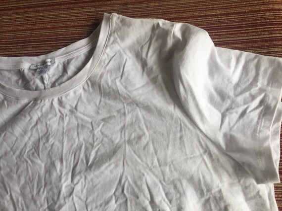 White T-Shirt, Saks Blouse, Plain White Shirt, XL… - image 6