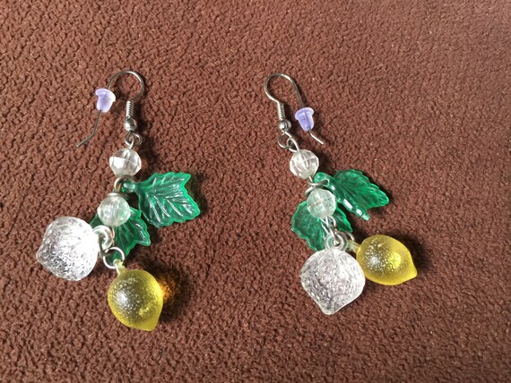 Lemon Earring, Lemon Dangle, Spring Dangle, Citru… - image 3