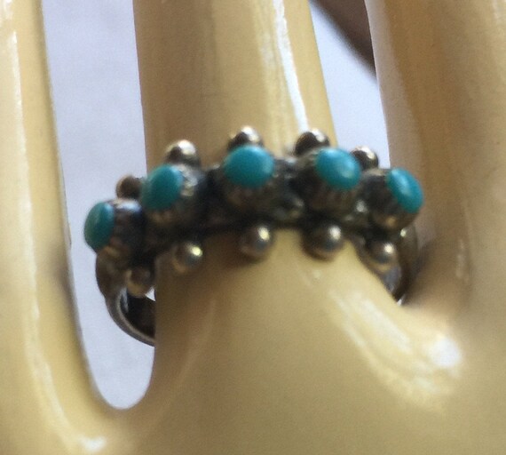 Turquoise Ring, Hippie Ring, Turquoise Stone Ring… - image 4