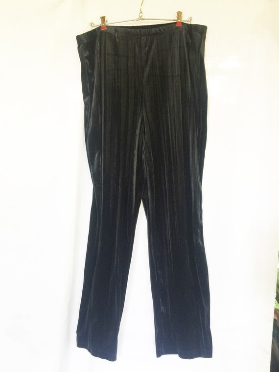 Black Velvet Pants, Black Party Pants, Black Forma