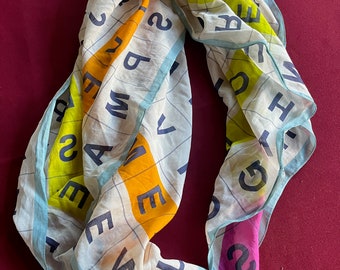 Statement Scarf, Madewell Scarf, Designer Scarf, Accent Scarf, Romantic Scarf, Text Scarf, Letters Scarf, Love Scarf, Trendy Scarf, Scarf