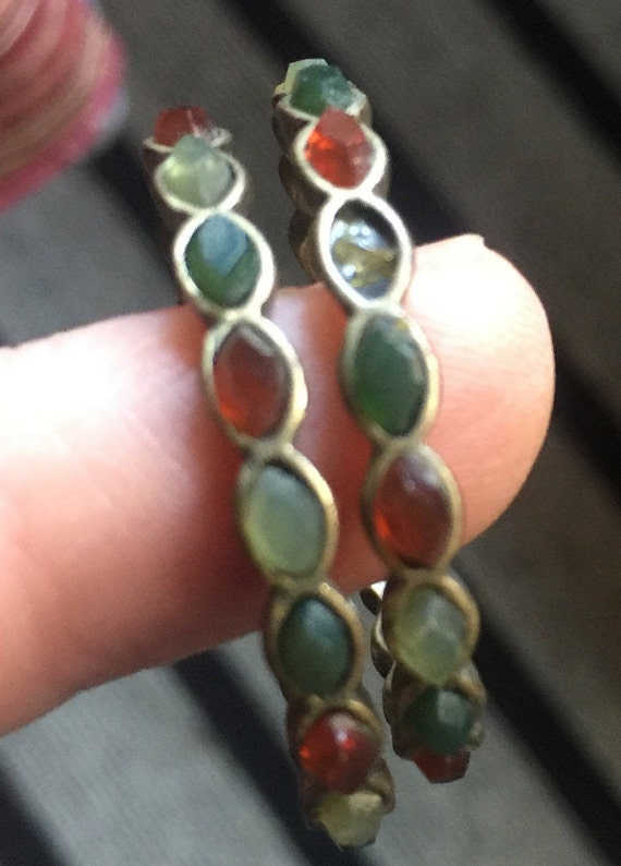 Stone Earring, Stone Dangle, Gemstone Earring, Ra… - image 1