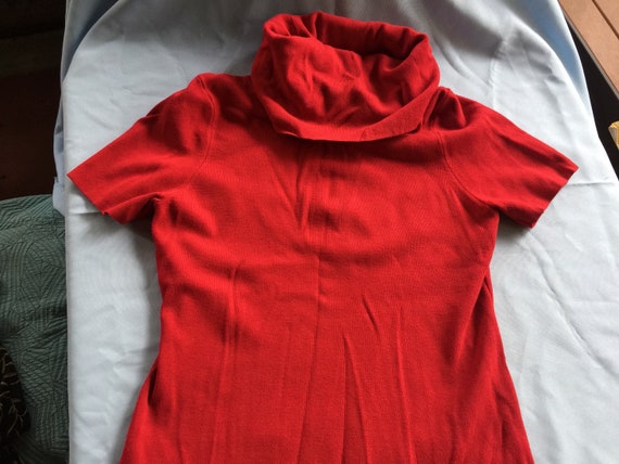 Red turtleneck short sleeve sale