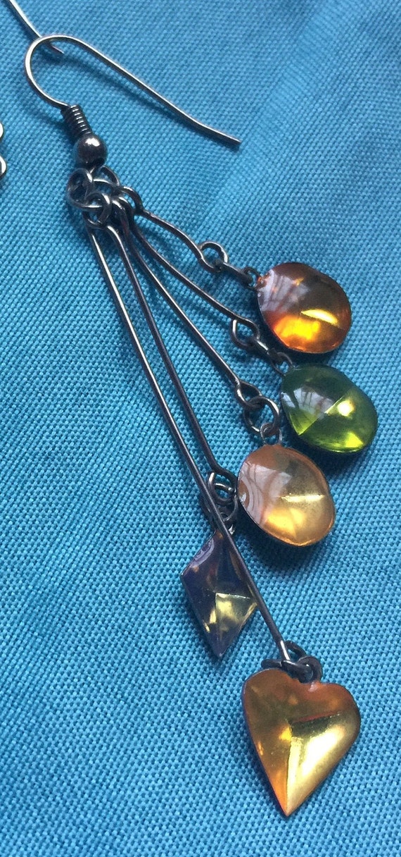 Dangle Earring, Drop Earring, 60s Dangle, Pastel … - image 7