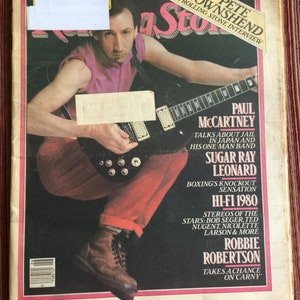 Townshend Collectible, Who Band, Who Band Collectible, Rolling Stone, 80 Magazine, 80 Music, Rolling Magazine, Rock Roll Collectible,