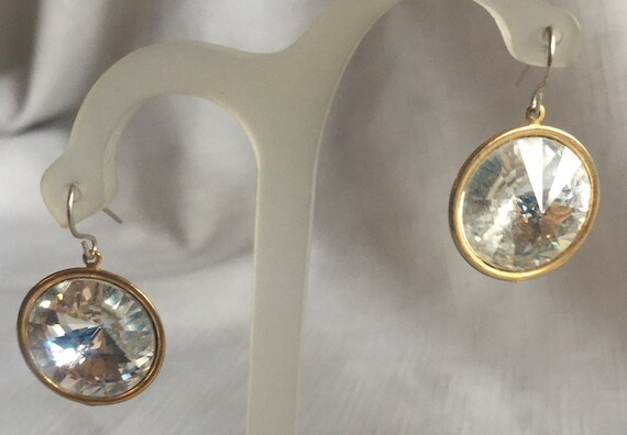 Clear Dangle, Big Rhinestone Earring, Rhinestone … - image 5