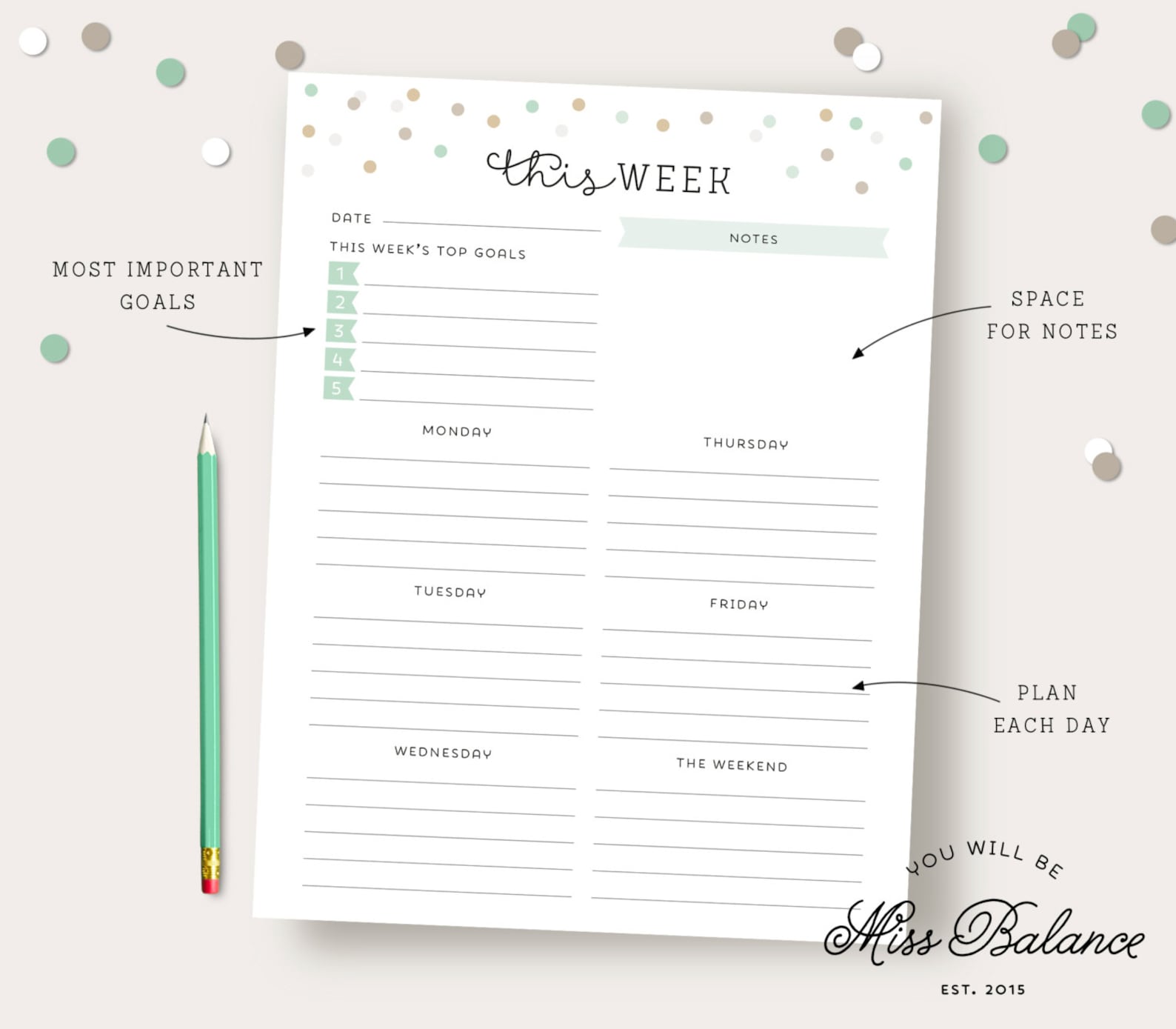 daily planner and to do list