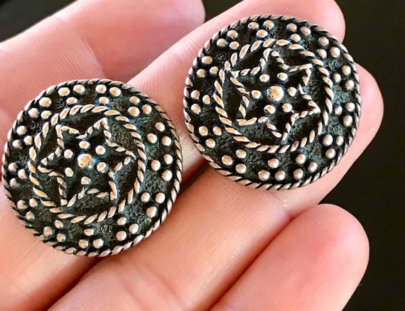 Vintage Taxco Sterling Silver Earrings, Taxco Pier