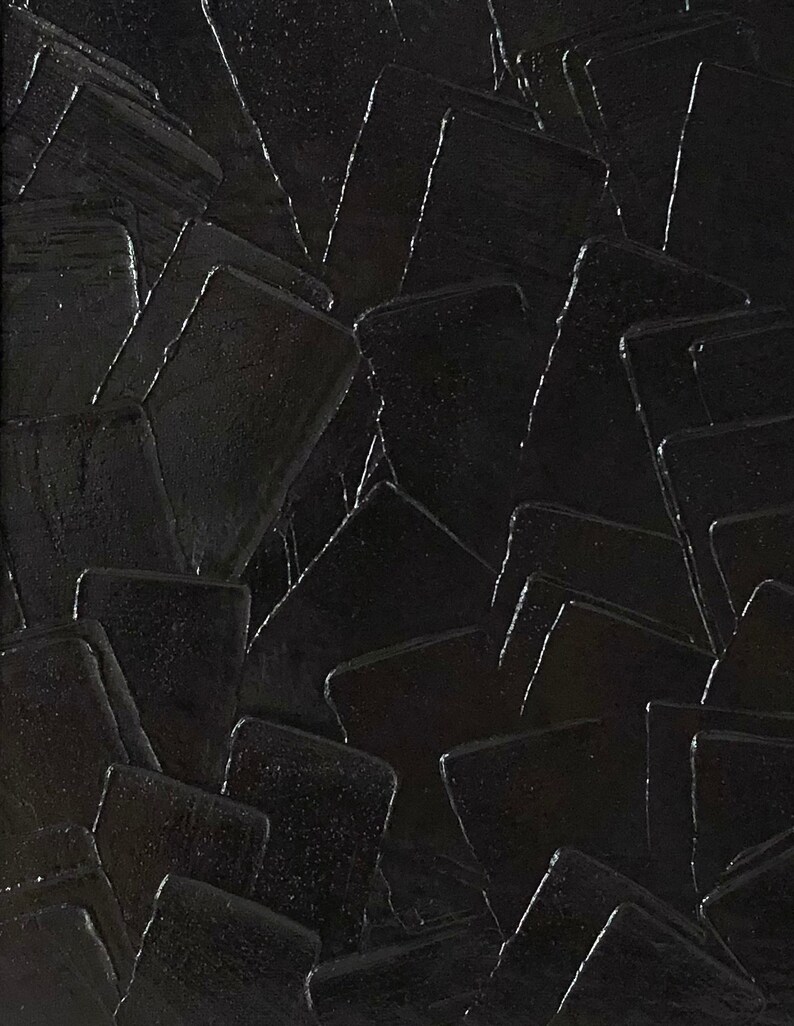 Original high texture minimalist abstract oil painting ready to frame by Meredith B Studios Building Up Courage 11 x 14 inches