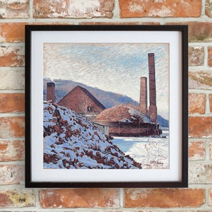 Giclée - City of Hamilton, &quot;Century Brick, February Afternoon&quot;, Hamilton, Ontario Wall Art, Home Decor, Painting Print