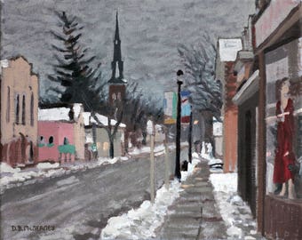 Print - &quot;Streetsville, December Afternoon&quot;, Mississauga, Ontario Wall Art, Home Decor