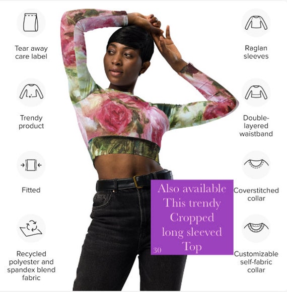 spandex crop top long sleeve