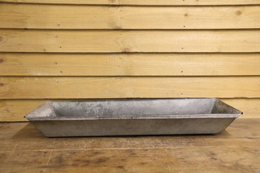 Shallow Steel Vintage Galvanised Shallow Metal Trough Container. Garden Planter. - Etsy