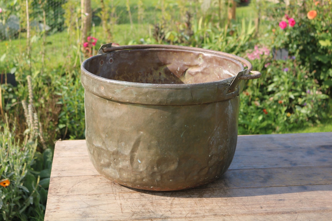 Old Antique Vintage Copper Cauldron Tub Container. Garden Planter. #2 ...