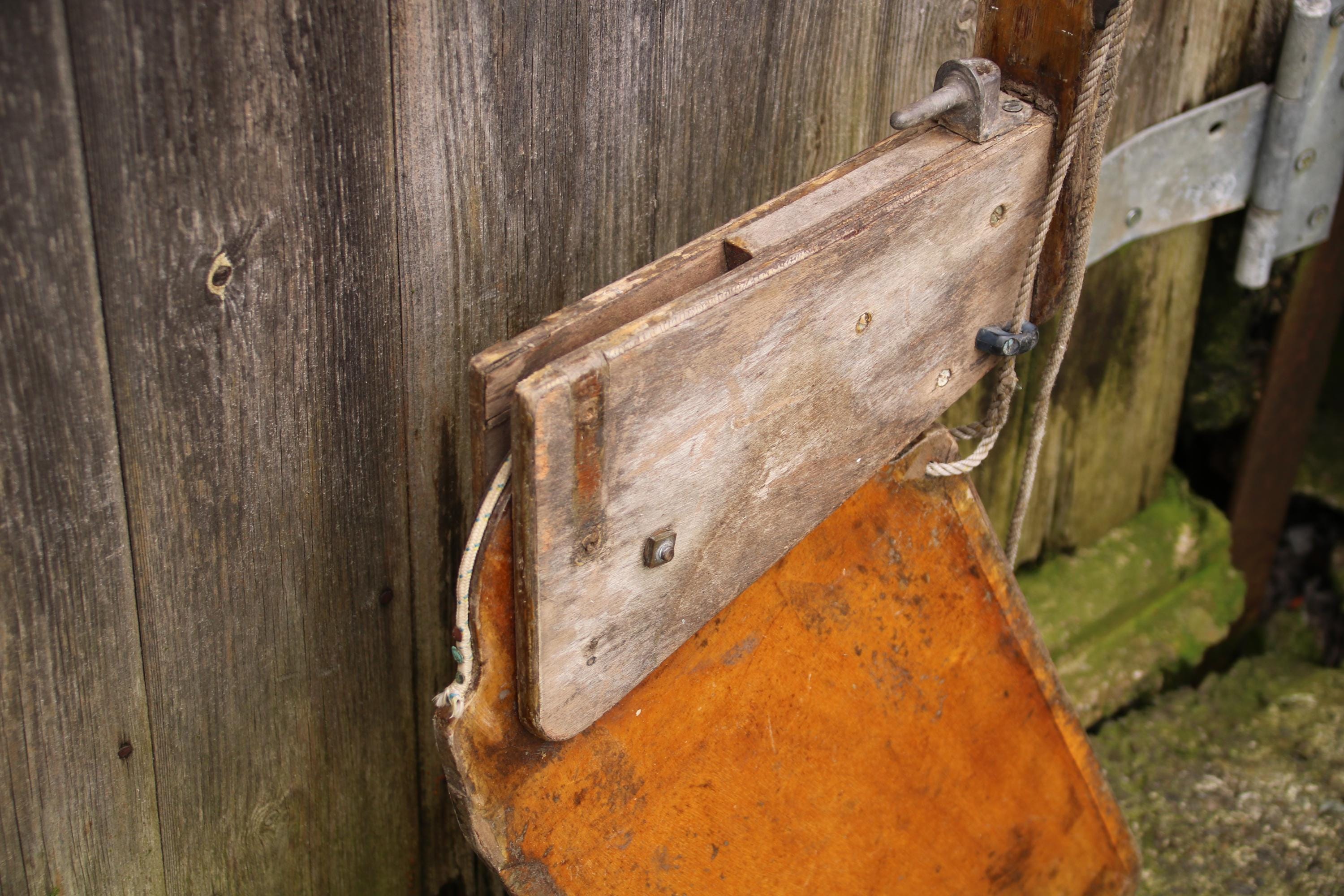 Vintage Old Antique Wooden Boat Rudder. Decorative Shop Home Display ...