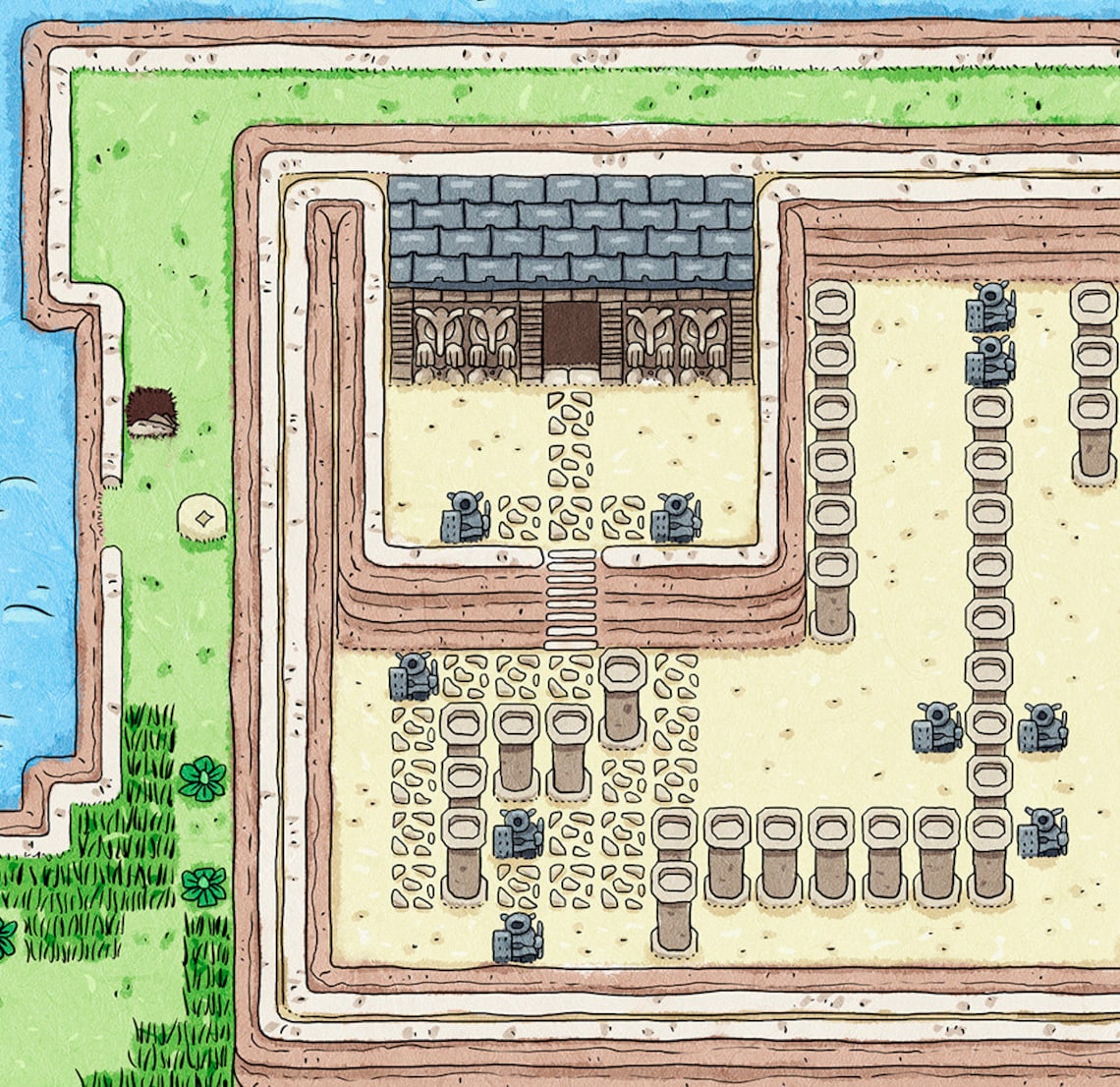 The Legend of Zelda: Link's Awakening full Hand Drawn Map - Etsy