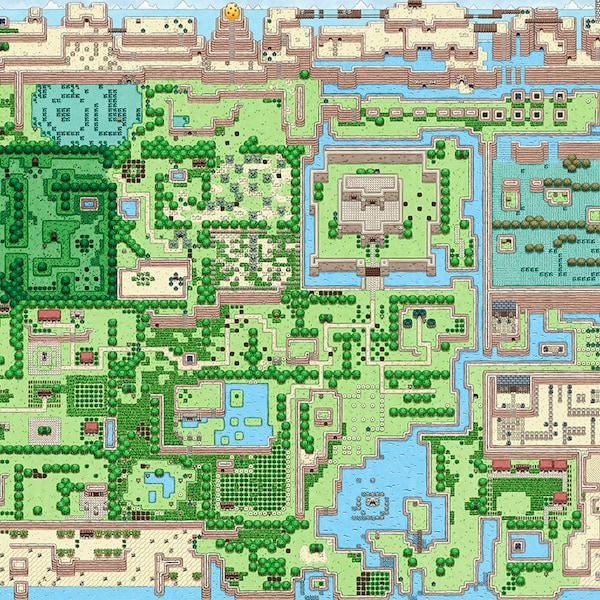 The Legend of Zelda: Link's Awakening (full hand drawn map)