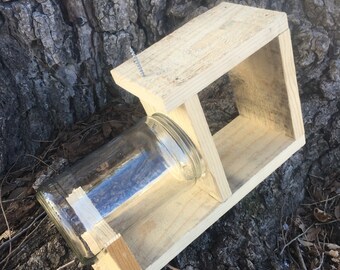 Squirrel feeder small glass for spring