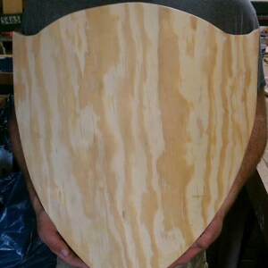 Captain America WW2 Style Wooden Shield - 24&#39;&#39;x22&#39;&#39; - LARP - Reenactment w/ Color Options