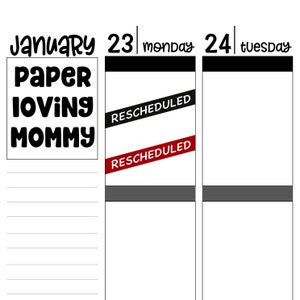 Rescheduled Planner Stickers